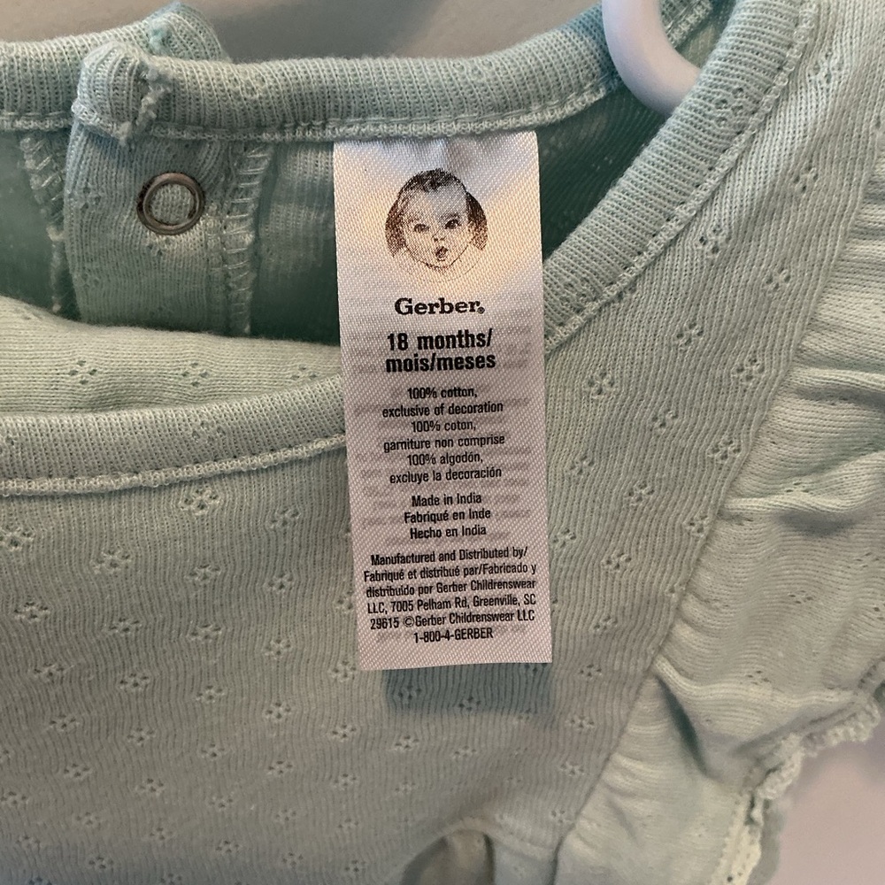 NWT Gerber Two Piece Lightweight Mint Green Dress Size 18 M - Picture 4 of 7